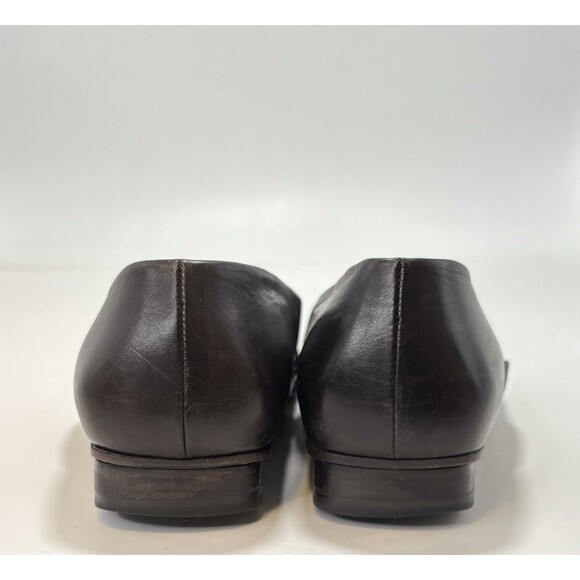 Chanel Square Toe Low Heel Black Leather Classic CC Logo Pumps EU Sz 35.5 5.5 - Picture 9 of 12